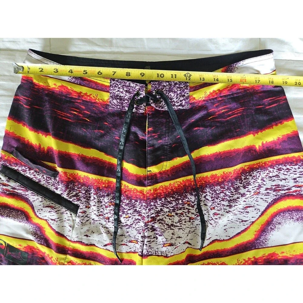 Pelagic High Performance 4 Tek Boardshorts Drawstrings Mens 36 Down Scan Print